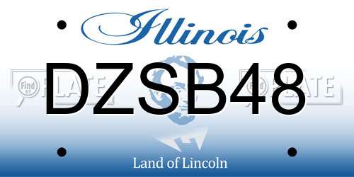 DZSB48 Illinois License Plate