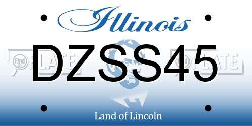 DZSS45 Illinois License Plate