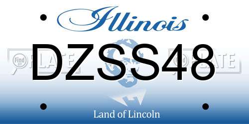 DZSS48 Illinois License Plate