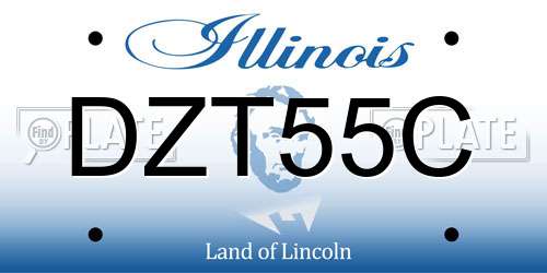 DZT55C Illinois License Plate