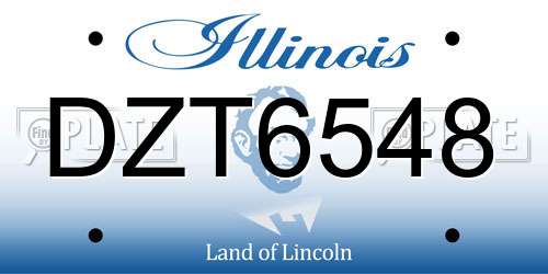 DZT6548 Illinois License Plate