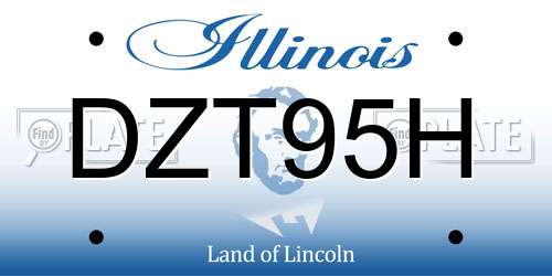 DZT95H Illinois License Plate