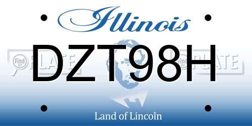 DZT98H Illinois License Plate