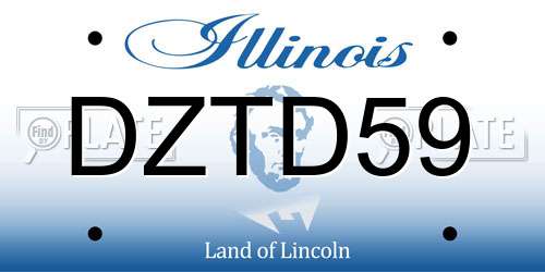 DZTD59 Illinois License Plate