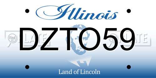 DZTO59 Illinois License Plate