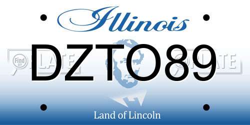 DZTO89 Illinois License Plate