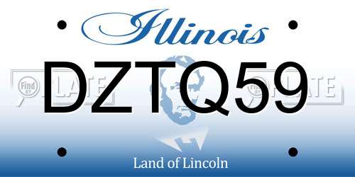 DZTQ59 Illinois License Plate