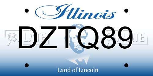 DZTQ89 Illinois License Plate