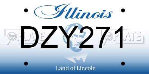 DZY271 Illinois License Plate