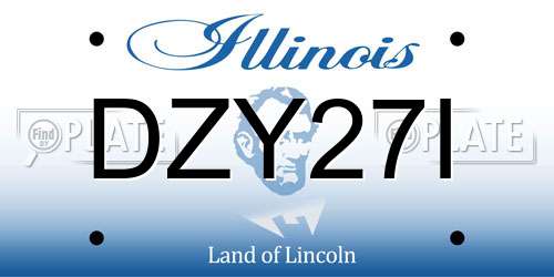 DZY27I Illinois License Plate
