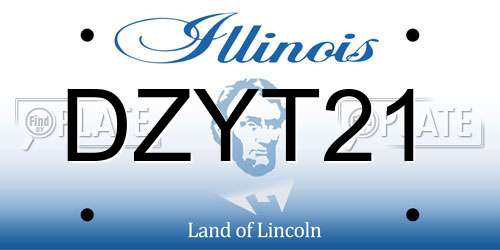 DZYT21 Illinois License Plate