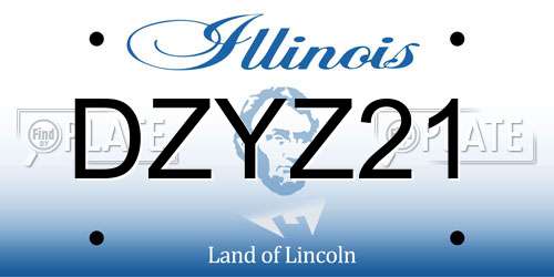 DZYZ21 Illinois License Plate