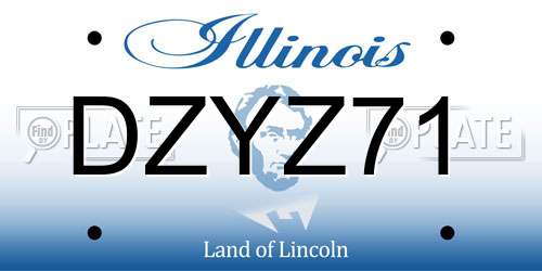DZYZ71 Illinois License Plate