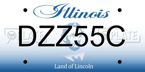 DZZ55C Illinois License Plate