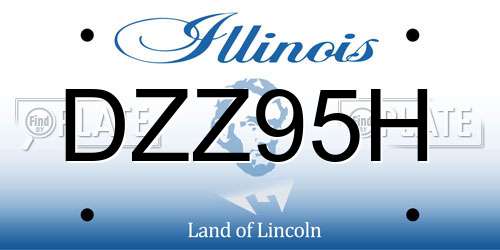 DZZ95H Illinois License Plate