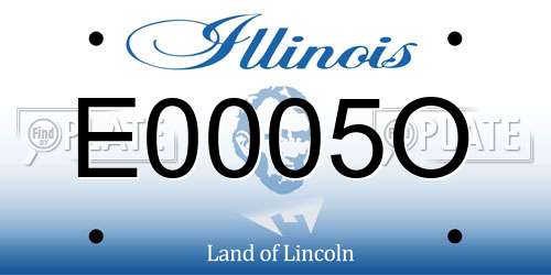E0005O Illinois License Plate