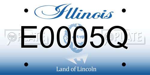 E0005Q Illinois License Plate