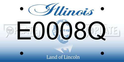 E0008Q Illinois License Plate