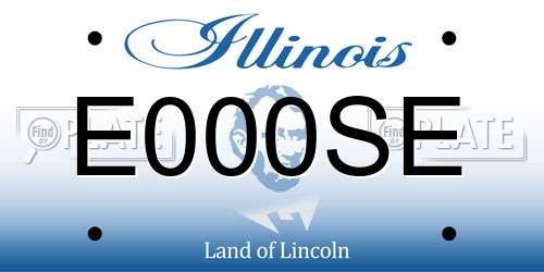E000SE Illinois License Plate