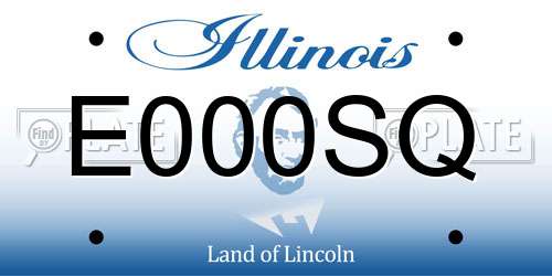E000SQ Illinois License Plate