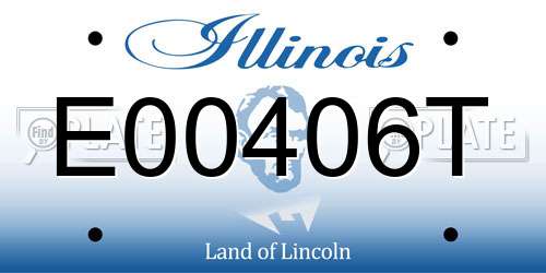 E00406T Illinois License Plate