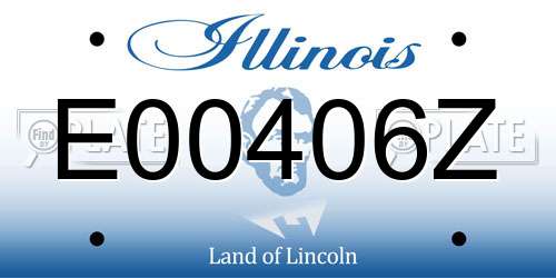 E00406Z Illinois License Plate