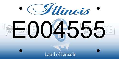 E004555 Illinois License Plate
