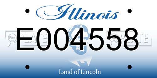 E004558 Illinois License Plate