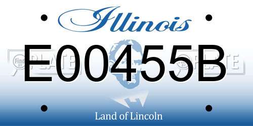 E00455B Illinois License Plate