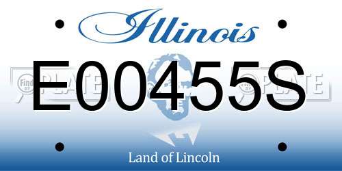 E00455S Illinois License Plate