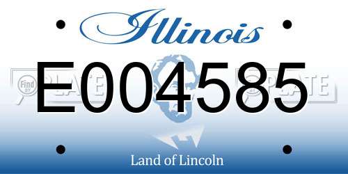 E004585 Illinois License Plate