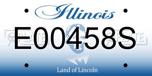 E00458S Illinois License Plate
