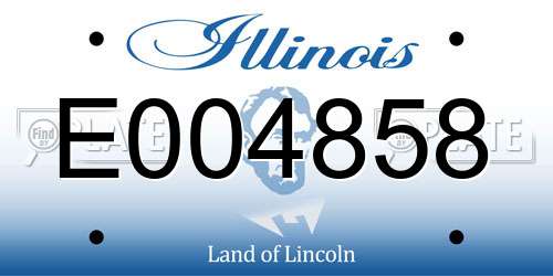E004858 Illinois License Plate