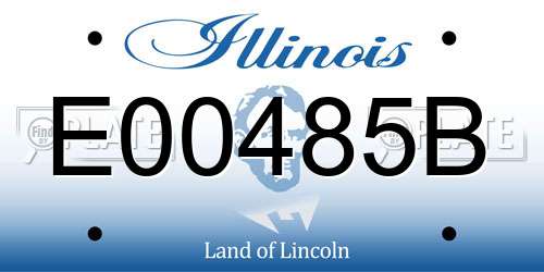 E00485B Illinois License Plate