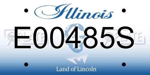 E00485S Illinois License Plate