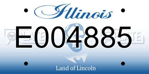E004885 Illinois License Plate