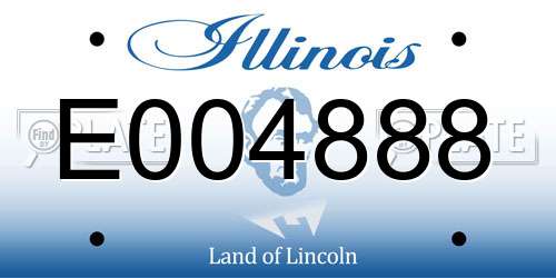 E004888 Illinois License Plate