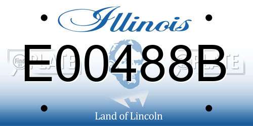 E00488B Illinois License Plate