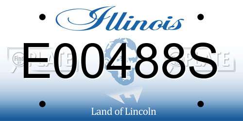 E00488S Illinois License Plate