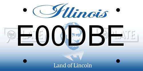E00DBE Illinois License Plate
