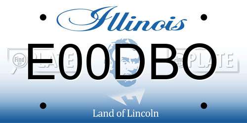 E00DBO Illinois License Plate