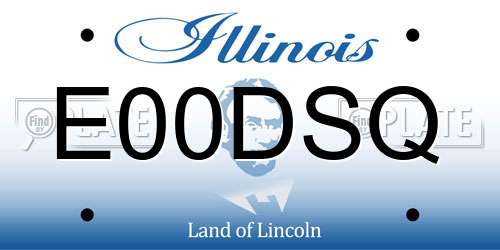 E00DSQ Illinois License Plate
