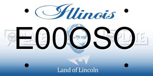 E00OSO Illinois License Plate