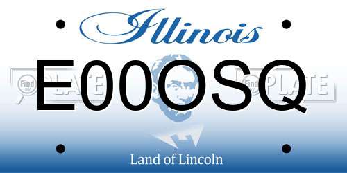 E00OSQ Illinois License Plate