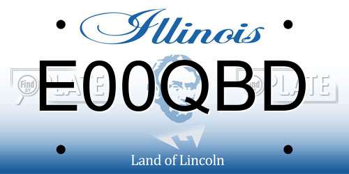 E00QBD Illinois License Plate
