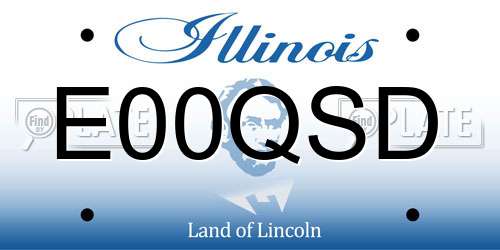 E00QSD Illinois License Plate