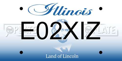 E02XIZ Illinois License Plate