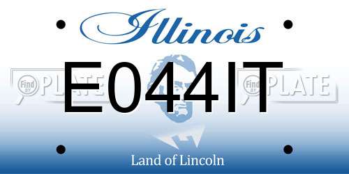 E044IT Illinois License Plate
