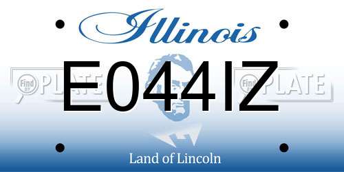 E044IZ Illinois License Plate