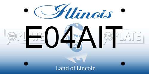 E04AIT Illinois License Plate